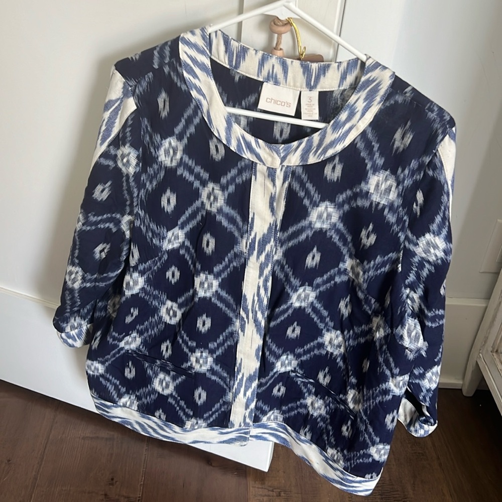 Chico’s Three quarter sleeve lightweight jacket